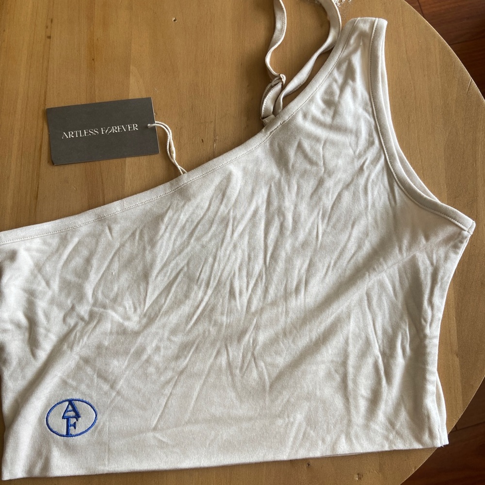 Artless Forever One Shoulder Cropped Top SZ S